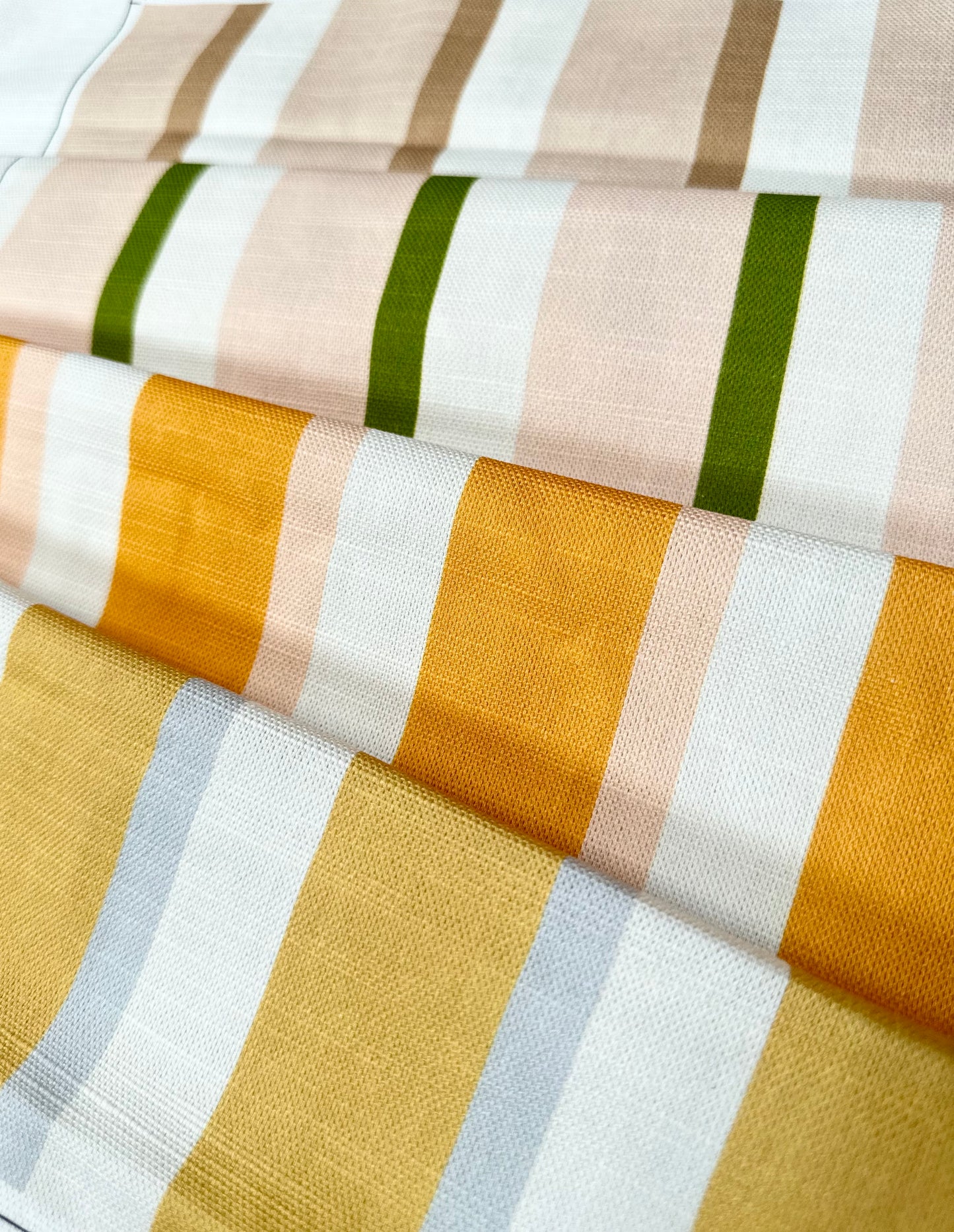 Plaster pink and Orange Stripe Fabric