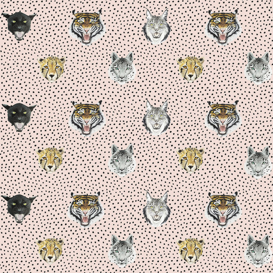 Wildcats Fabric in Peachy Pink