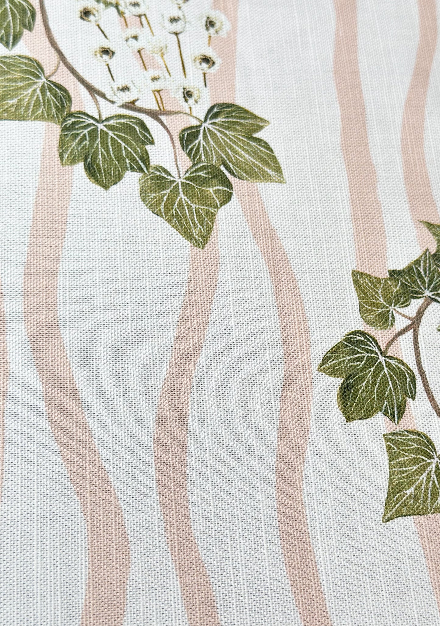 Folklore Ivy Stripe Fabric Cream / Peachy Pink