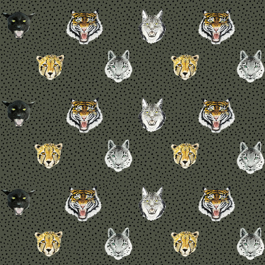 Wildcats Fabric in Olive