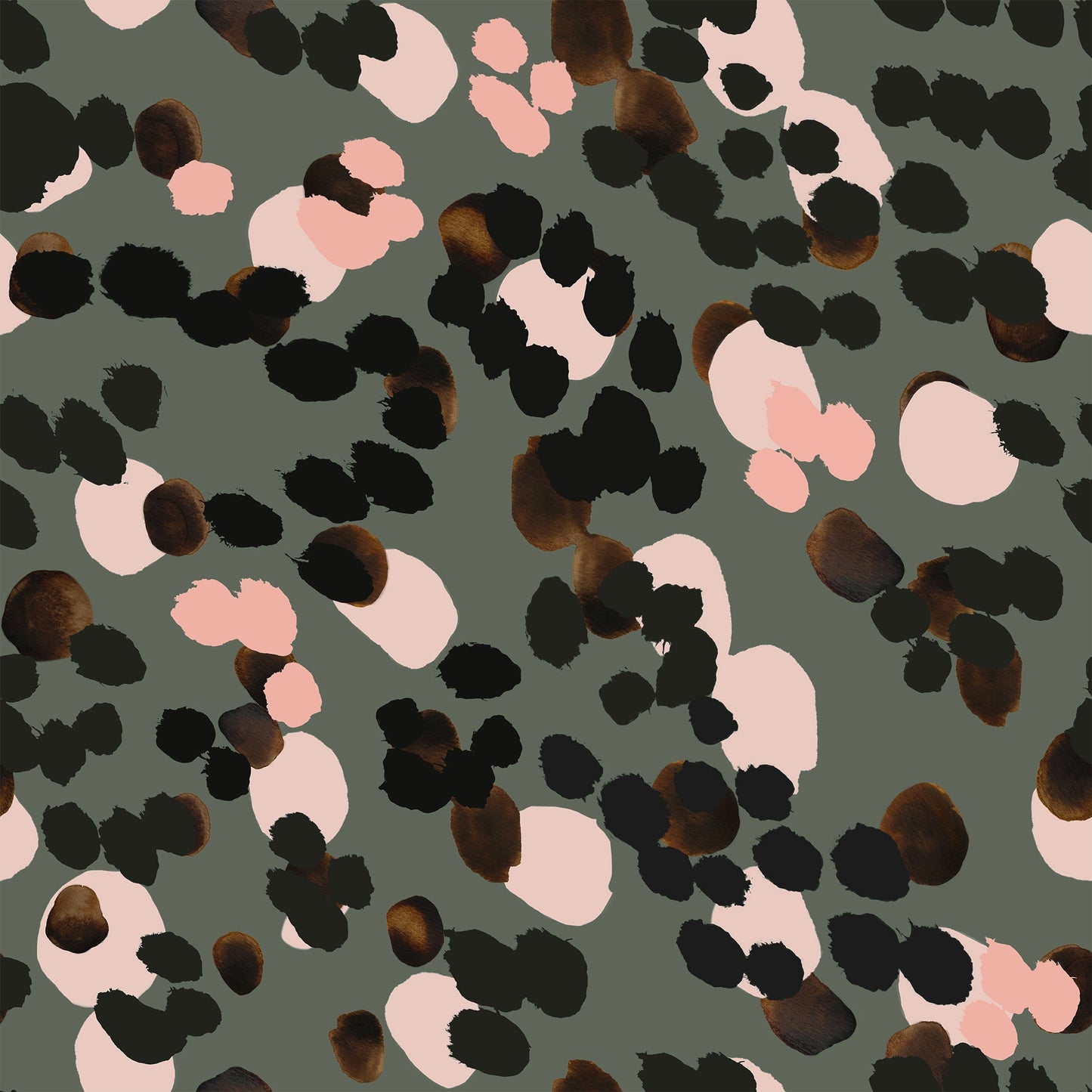 Leopard Spot Fabric In Green