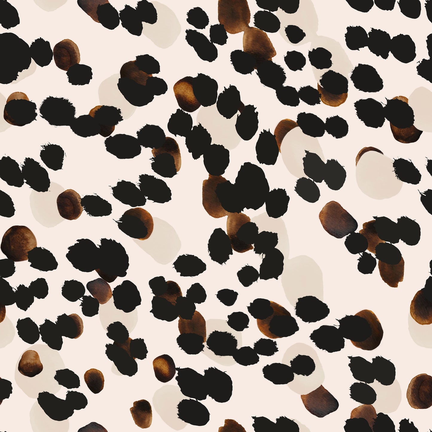 Leopard Spot Fabric in Cream/Choc