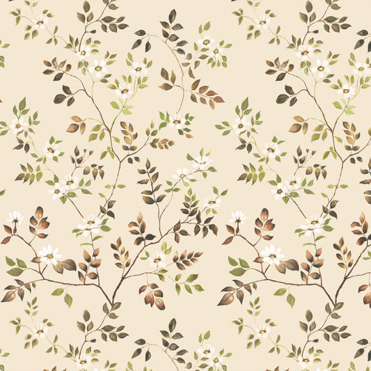 Trailing Floral Fabric Yellow