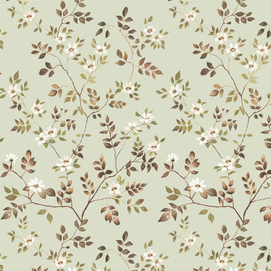 Trailing Floral Fabric Pistachio